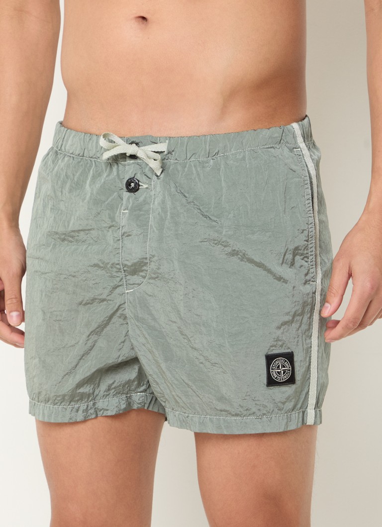 Stone Island - S0043 zwemshorts met steekzakken en logo - Groen