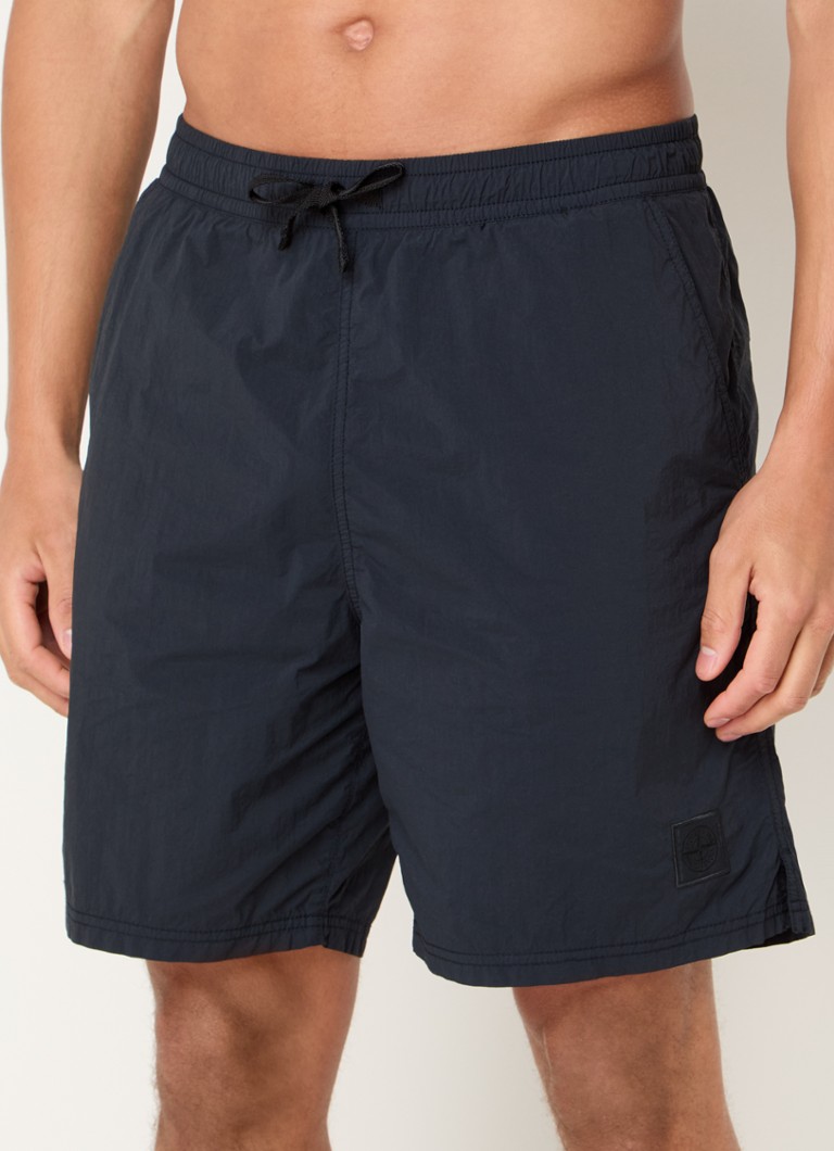 Stone Island - S00F6 zwemshorts met steekzakken en logo - Donkerblauw