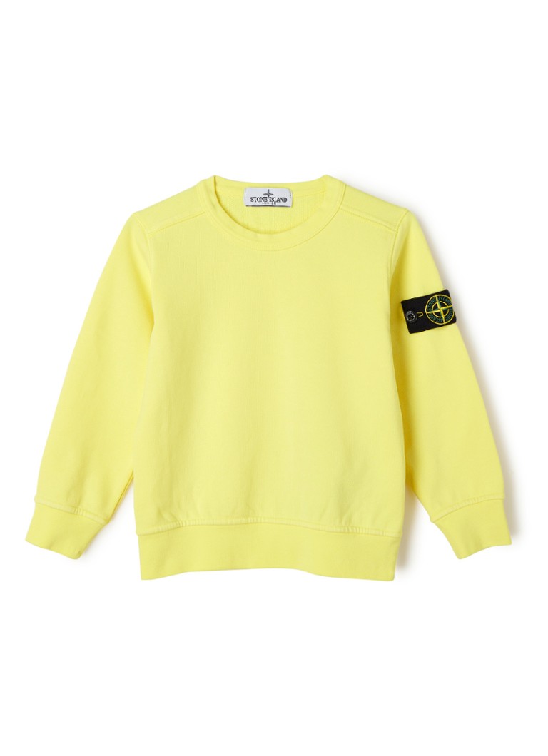 essence Nuchter menigte Stone Island Sweater met afneembare logo applicatie • Citroengeel •  deBijenkorf.be