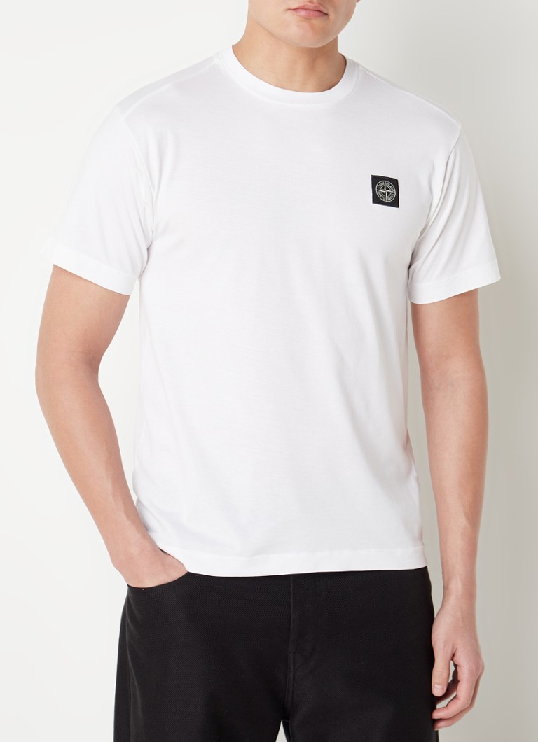 Aanpassen overspringen Cadeau Stone Island T-shirt van katoen met logoprint • Wit • deBijenkorf.be
