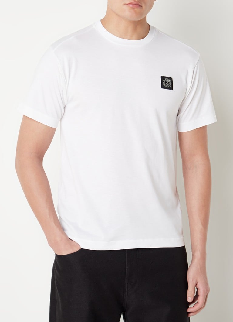 ik heb dorst repertoire De lucht Stone Island T-shirt van katoen met logoprint • Wit • deBijenkorf.be