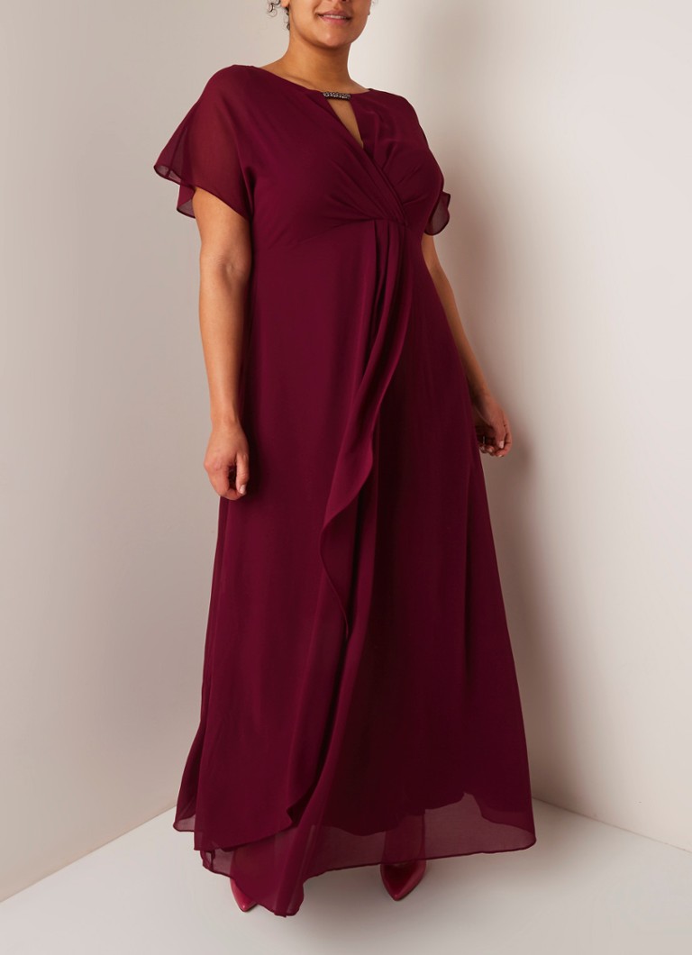 Studio 8 - Destiny maxi-jurk met kralen-applicatie - Aubergine