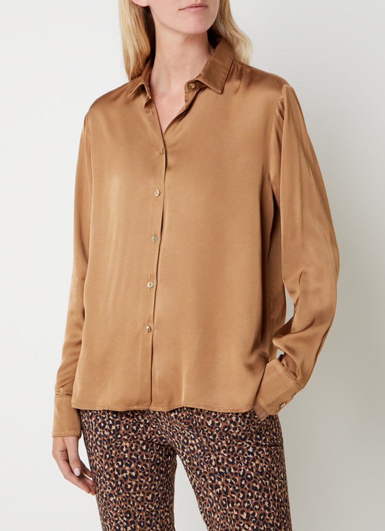 Studio Anneloes - Bibby blouse van satijn - Camel