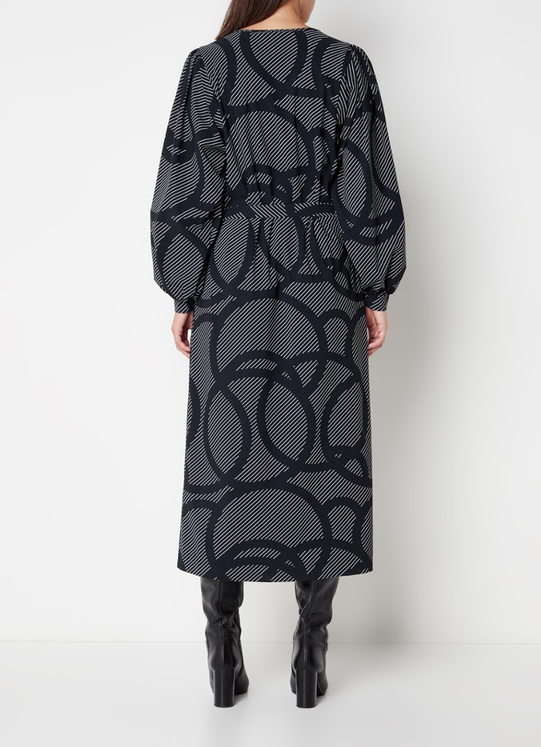 Studio Anneloes Carmen Circle midi jurk van travelstof met