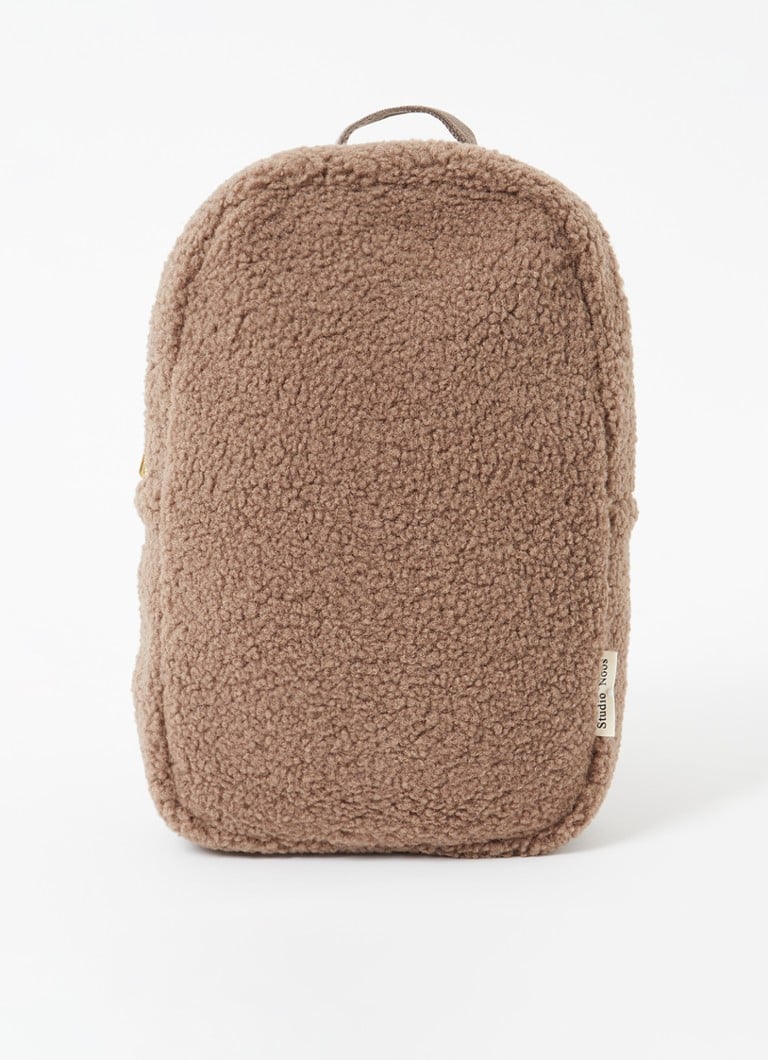 Studio Noos - Mini Chunky rugzak van teddy - Bruin