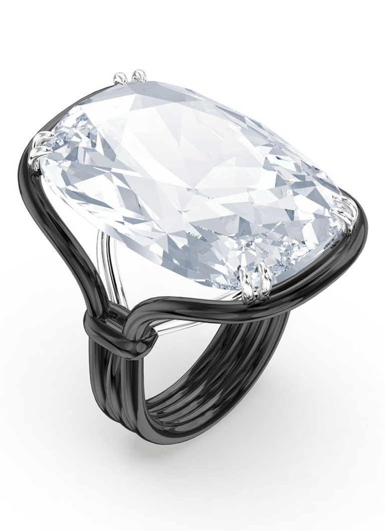 Swarovski - Statement ring met kristal  - Zwart