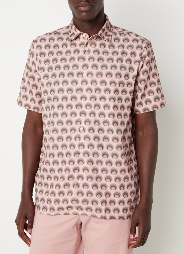 Ted Baker - Chemise coupe classique Pegus en lyocell mélangé avec imprimé - Rose saumon