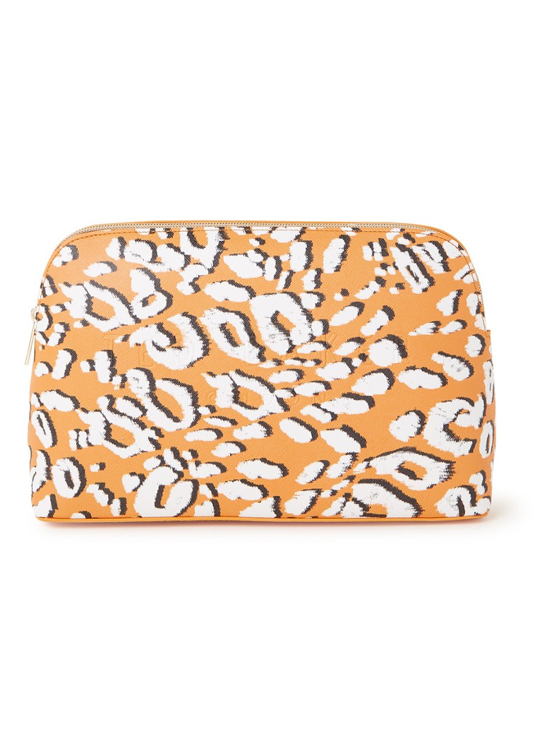 Ted Baker - Trousse de toilette Luciiaa avec imprimé léopard - Orange clair