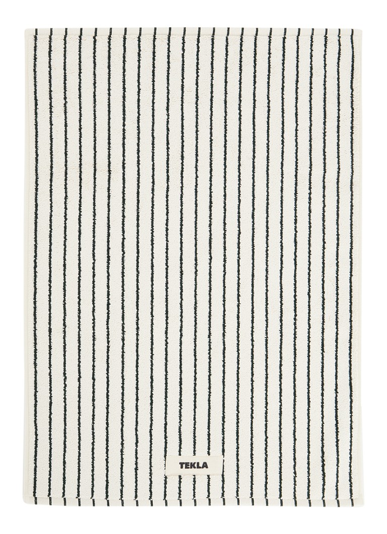 TEKLA - Tapis de bain Pin Stripes en coton biologique - 70 x 50 cm - Vert