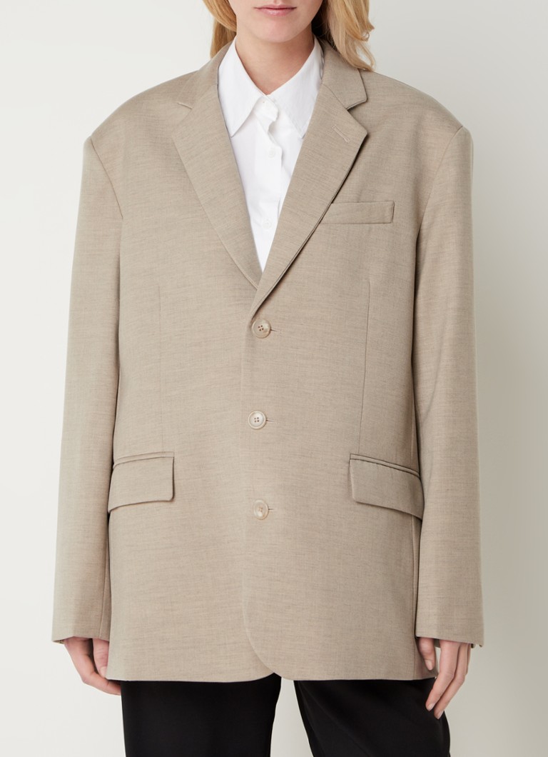 The Frankie Shop - Gelso oversized blazer met klepzakken  - Zand