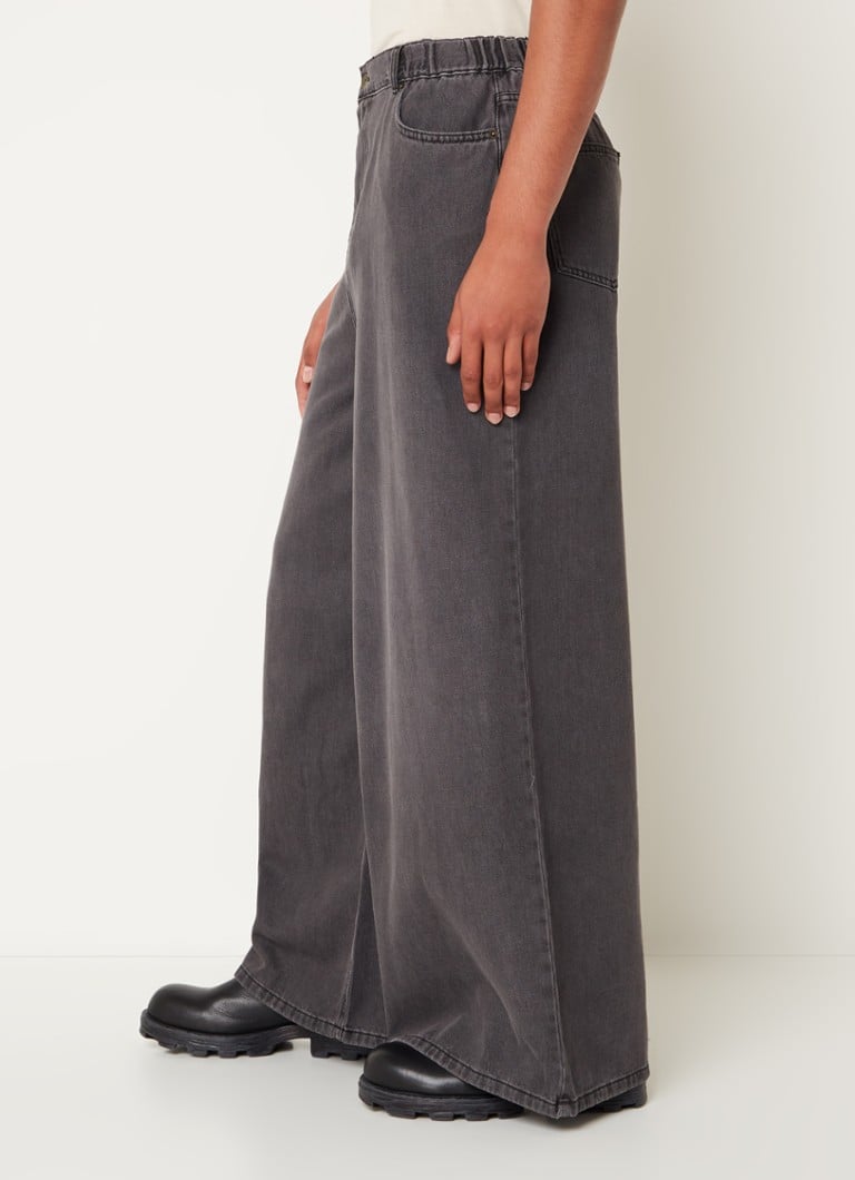 Sasha Wide Leg Jeans - Dark Grey – The Frankie Shop