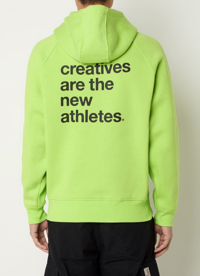 The New Originals - Catna hoodie met logoborduring en backprint - Lime