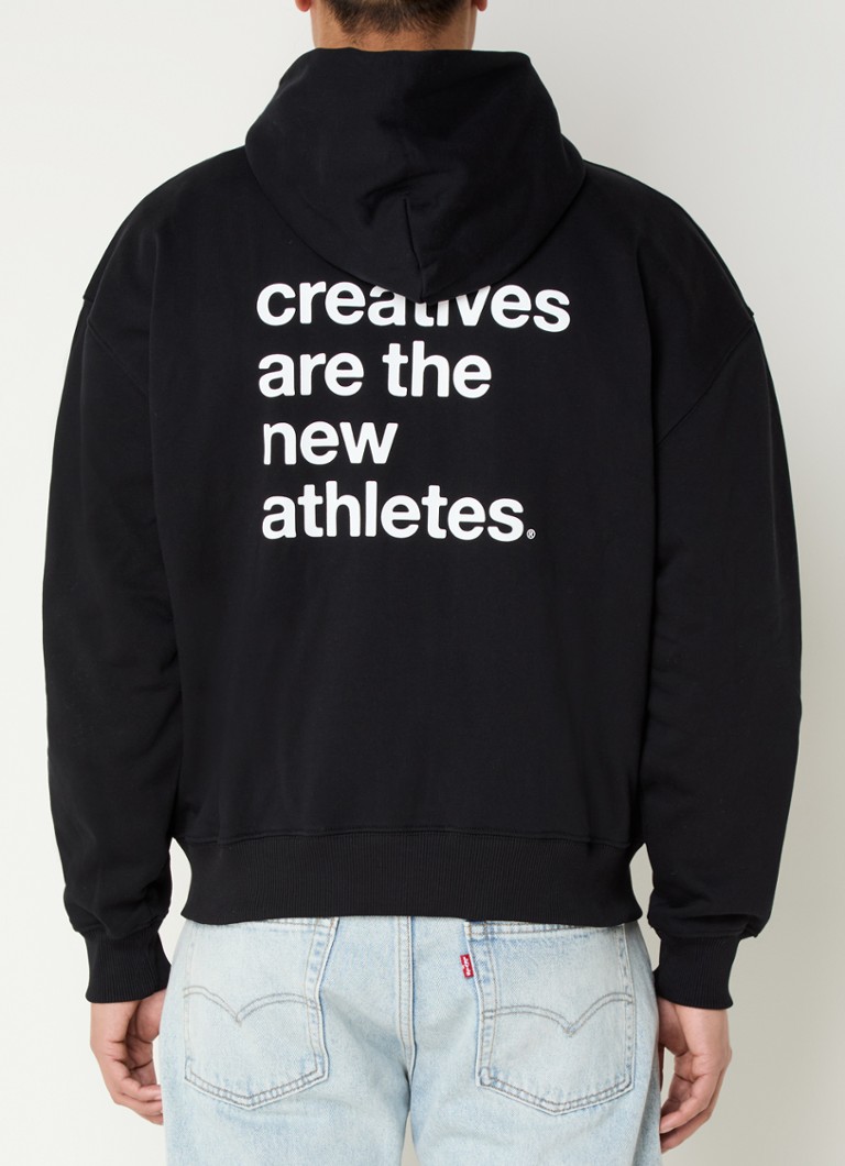 The New Originals - Catna sweatvest met logo- en backprint - Zwart