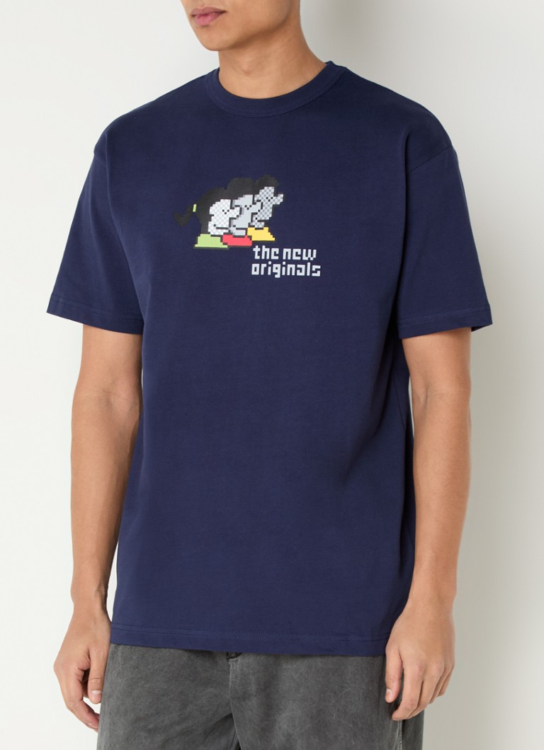 The New Originals - People T-shirt met logoprint - Donkerblauw