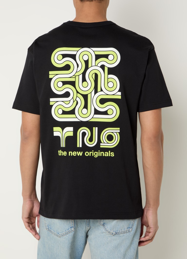 The New Originals - Supergraphic T-shirt met logo- en backprint - Zwart