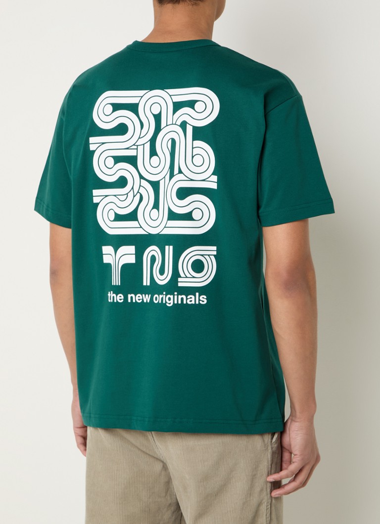 The New Originals - Supergraphic T-shirt met logo- en backprint - Groen