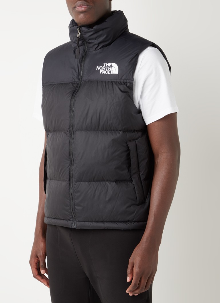 North Face 1996 Retro Nuptse gewatteerde bodywarmer met • Zwart • deBijenkorf.be