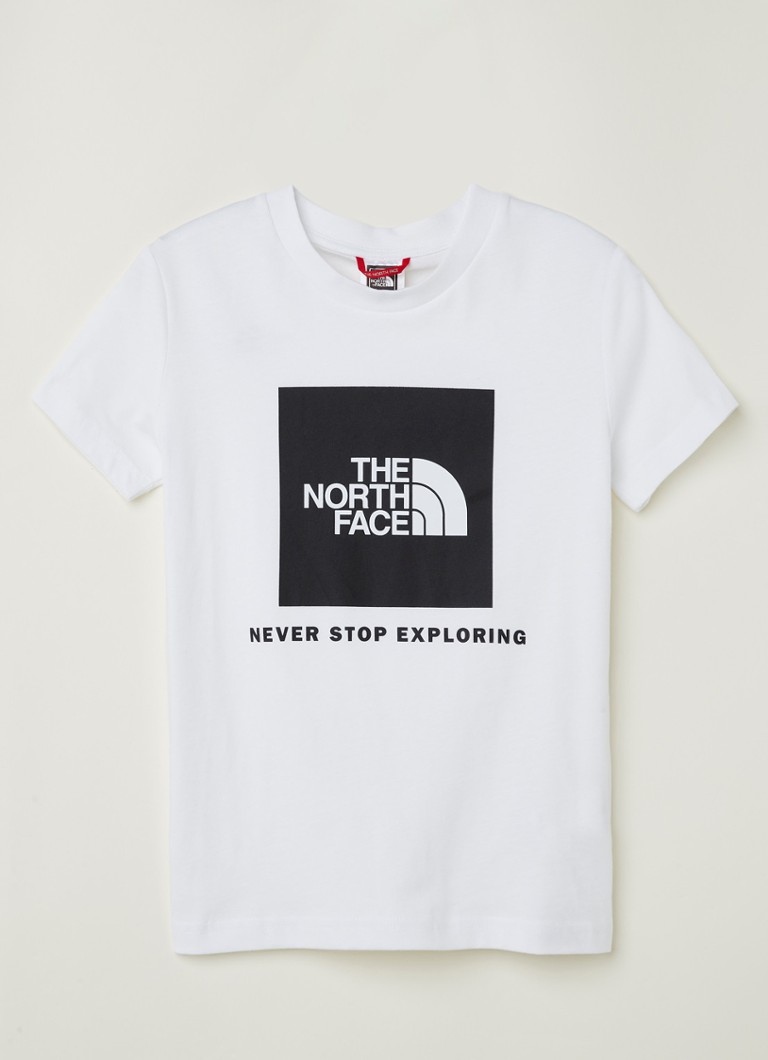 The North Face Box T Shirt Met Logoprint Wit De Bijenkorf Be