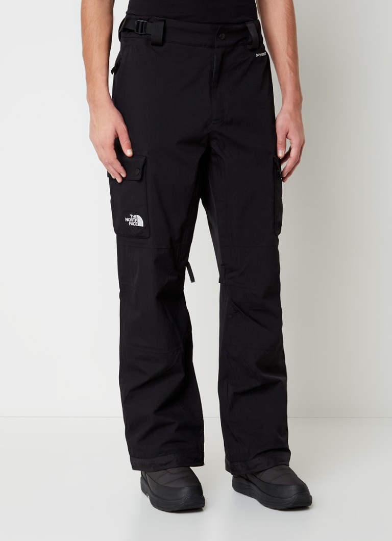 The North Face - Slashback straight leg skibroek met logo en ritszakken - Zwart