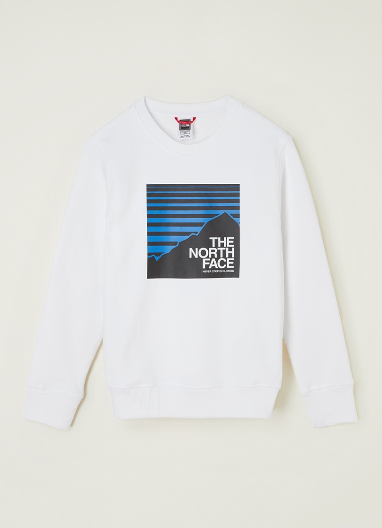 The North Face - Sweater met frontprint en logo  - Wit