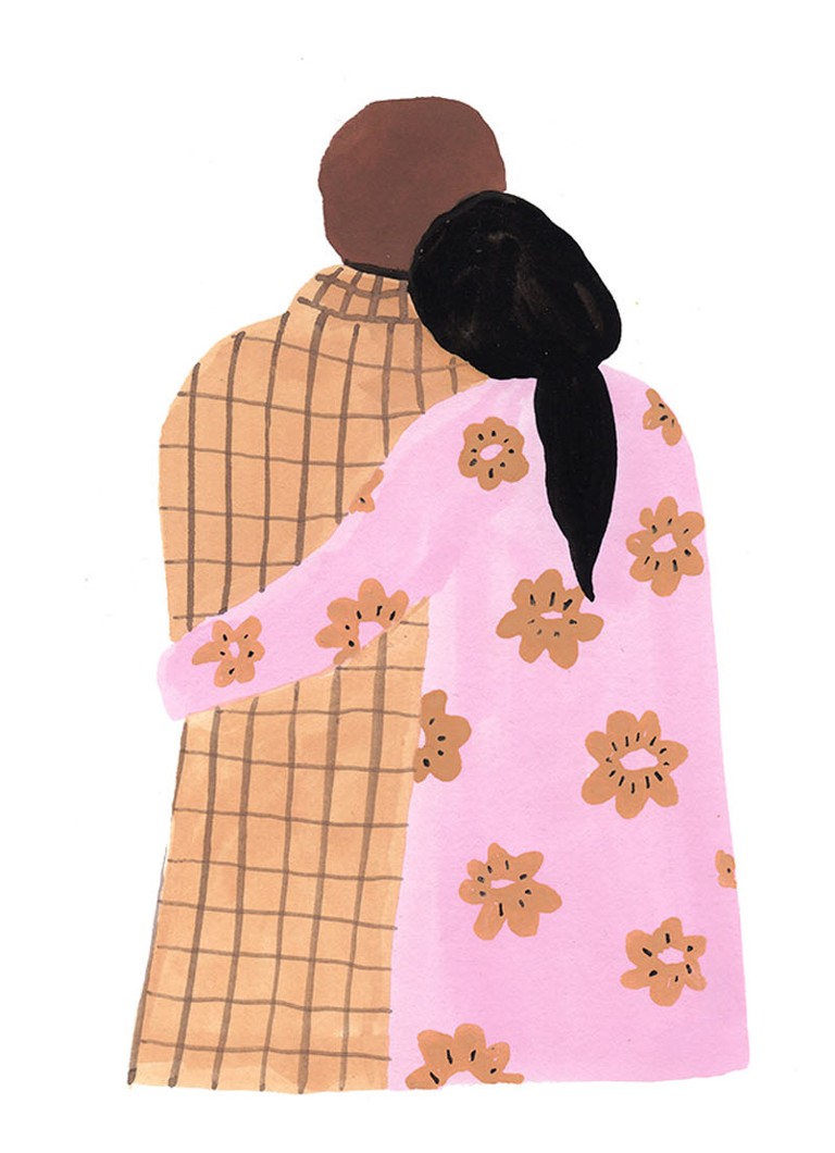 THE POSTER CLUB - Couple, Laura Page print - Wit