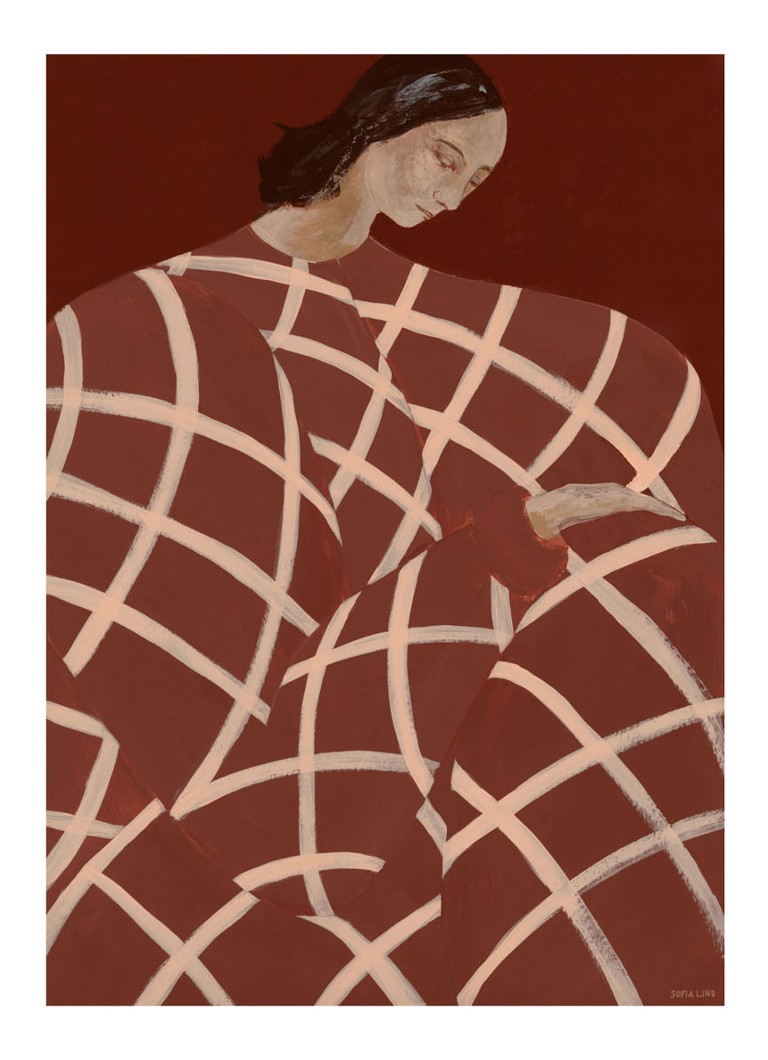 THE POSTER CLUB - Waiting At Art Et Metiers, Sofia Lind print - Zwart
