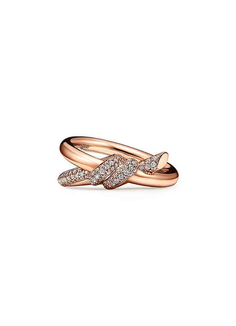 Tiffany & Co. - Bague Double Row en or rose avec diamant 10983 - Or rose