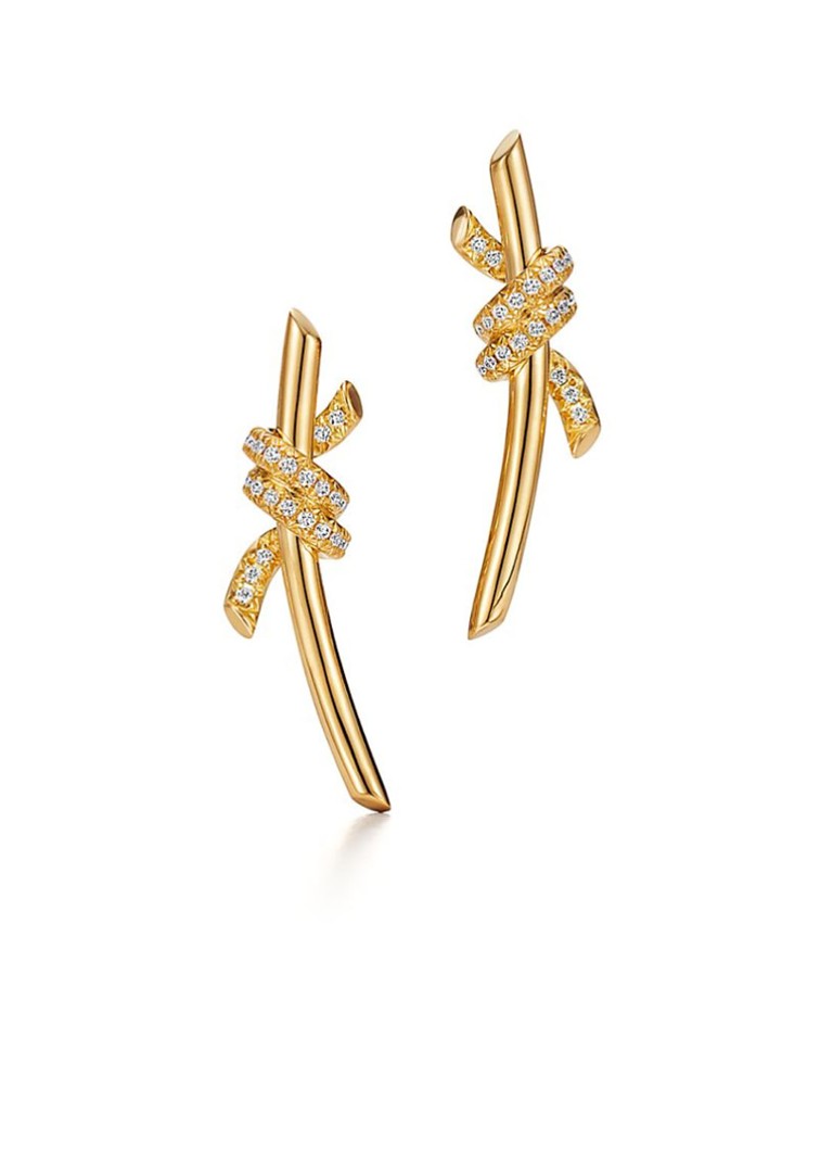 Tiffany & Co. - Clous d’oreilles en or jaune 18 carats avec diamant 6549 - Or jaune