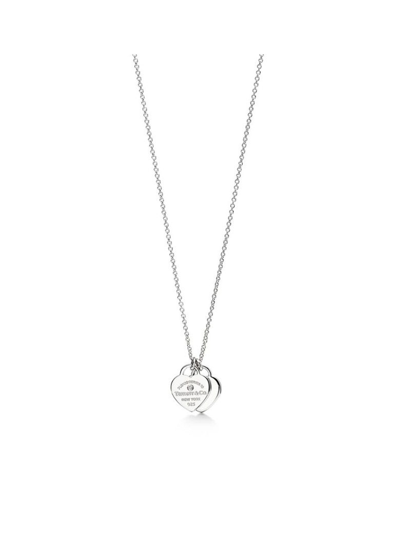 Tiffany & Co. - Heart Tag Mini ketting van sterling zilver met diamant 52675 - Zilver