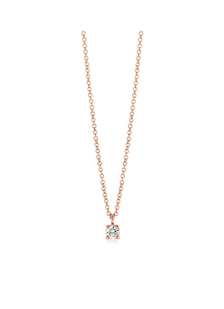Tiffany & Co. - Solitaire ketting van 18 karaat roségoud met diamant en hanger 66834 - Roségoud