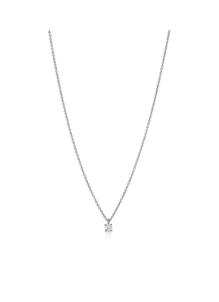Tiffany & Co. - Solitaire ketting van platina met diamant 53963 - Rood
