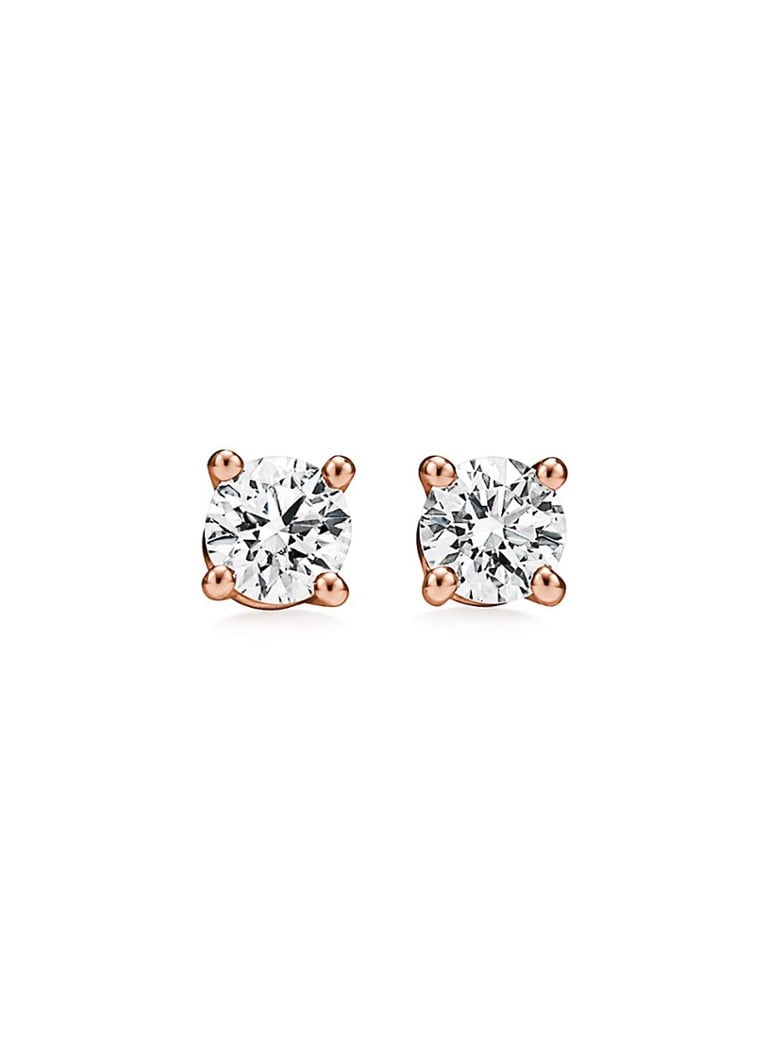 Tiffany & Co. - Solitaire oorknopjes van 18 karaat roségoud met diamant 66832 - Roségoud