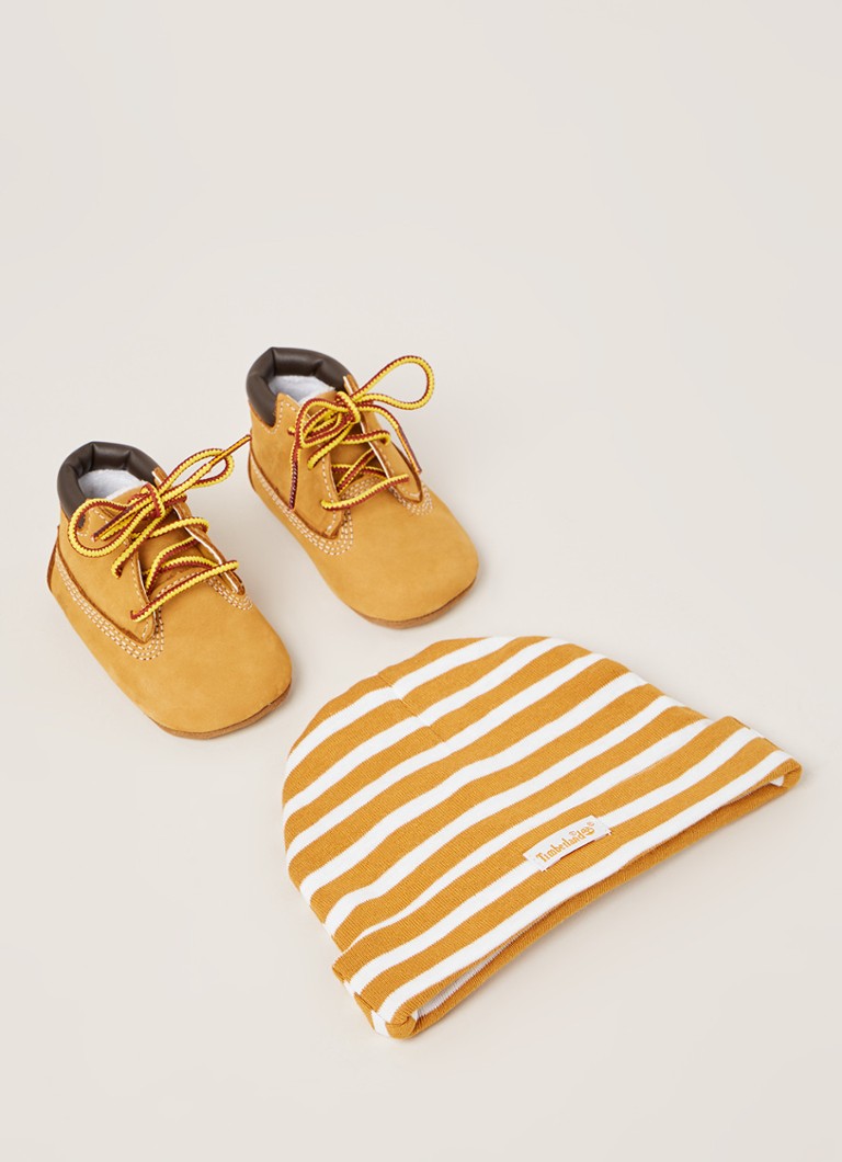 Timberland Coffret Cadeau Crib Avec Chaussures Bebe Et Bonnet De Bijenkorf