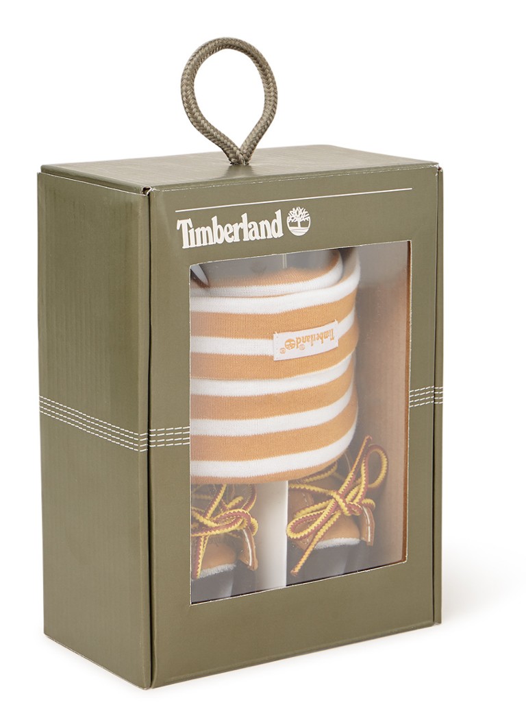 Timberland Coffret Cadeau Crib Avec Chaussures Bebe Et Bonnet De Bijenkorf