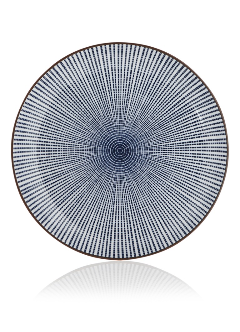 Tokyo Design Studio - Sendan Blue Tokusa ontbijtbord 21 cm - Donkerblauw