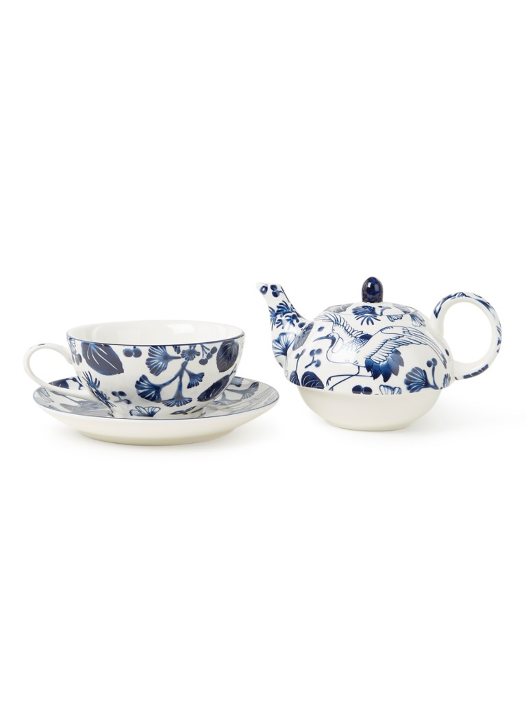 Tokyo Design Studio - Service à thé Flora Japonica 3 pièces - Bleu foncé