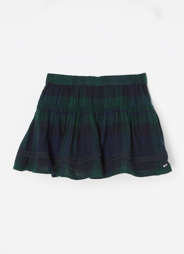 Tommy Hilfiger - A-lijn rok met ruitdessin - Donkerblauw