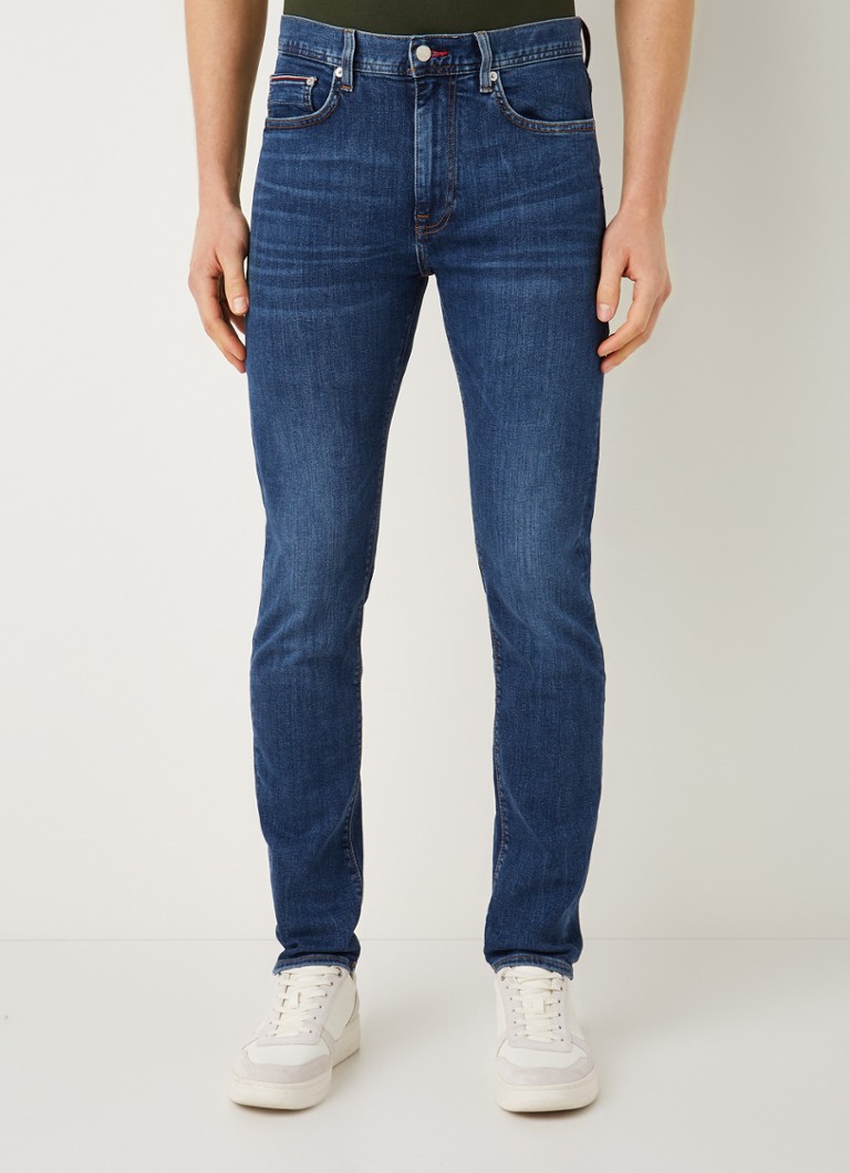 Tommy Hilfiger - Bleecker slim fit jeans met donkere wassing  - Indigo