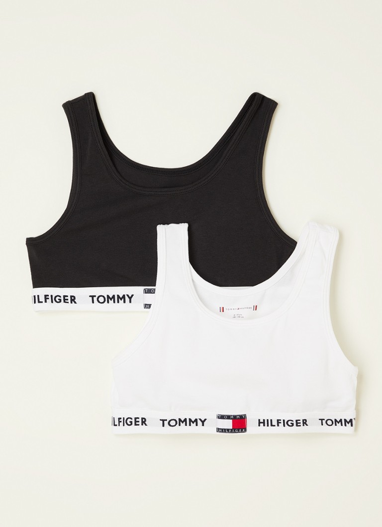 Tommy Hilfiger - Bralette avec logo en lot de 2 - Blanc