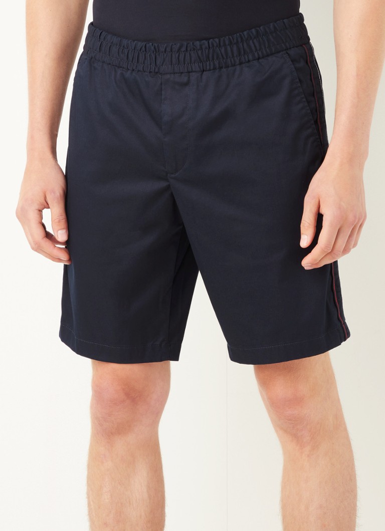 Tommy Hilfiger - Brooklyn straight fit korte broek met logoband en steekzakken - Donkerblauw