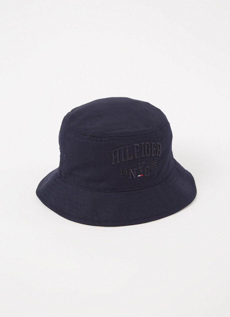 Tommy Hilfiger - Chapeau Bucket Mini Me avec bordure logo - Bleu foncé