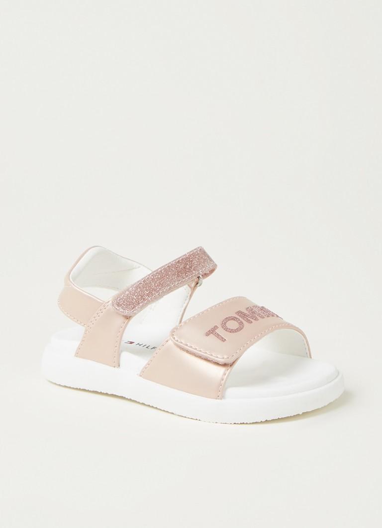 Tommy Hilfiger Chaussure Pour Bebe Velcro En Cuir Ecologique Avec Details Scintillants 70 De Bijenkorf