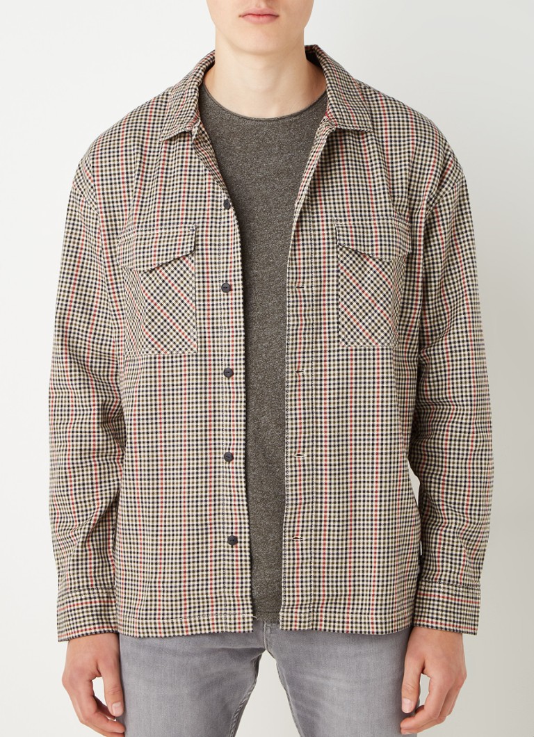 Tommy Hilfiger - Chemise avec motif à carreaux et poches à rabat - Beige