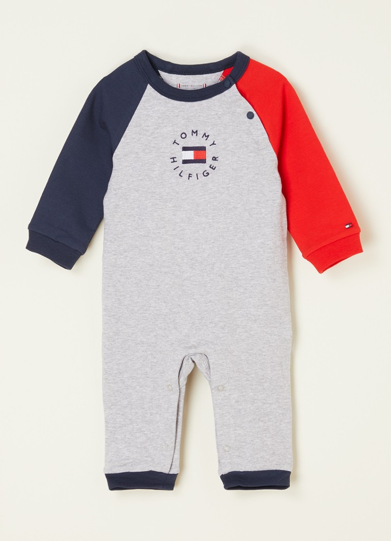 Tommy Hilfiger - Combinaison pour bébé avec imprimé logo et ordre des couleurs - Gris