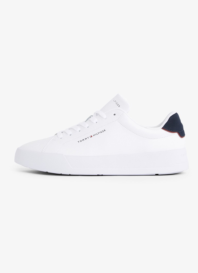 Tommy Hilfiger - Court sneaker met suède detail - Wit