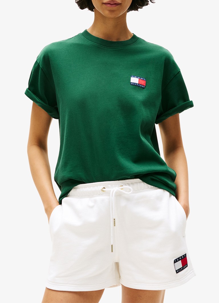 Tommy Hilfiger - Gi Sailing T-shirt van biologisch katoen met logo - Groen