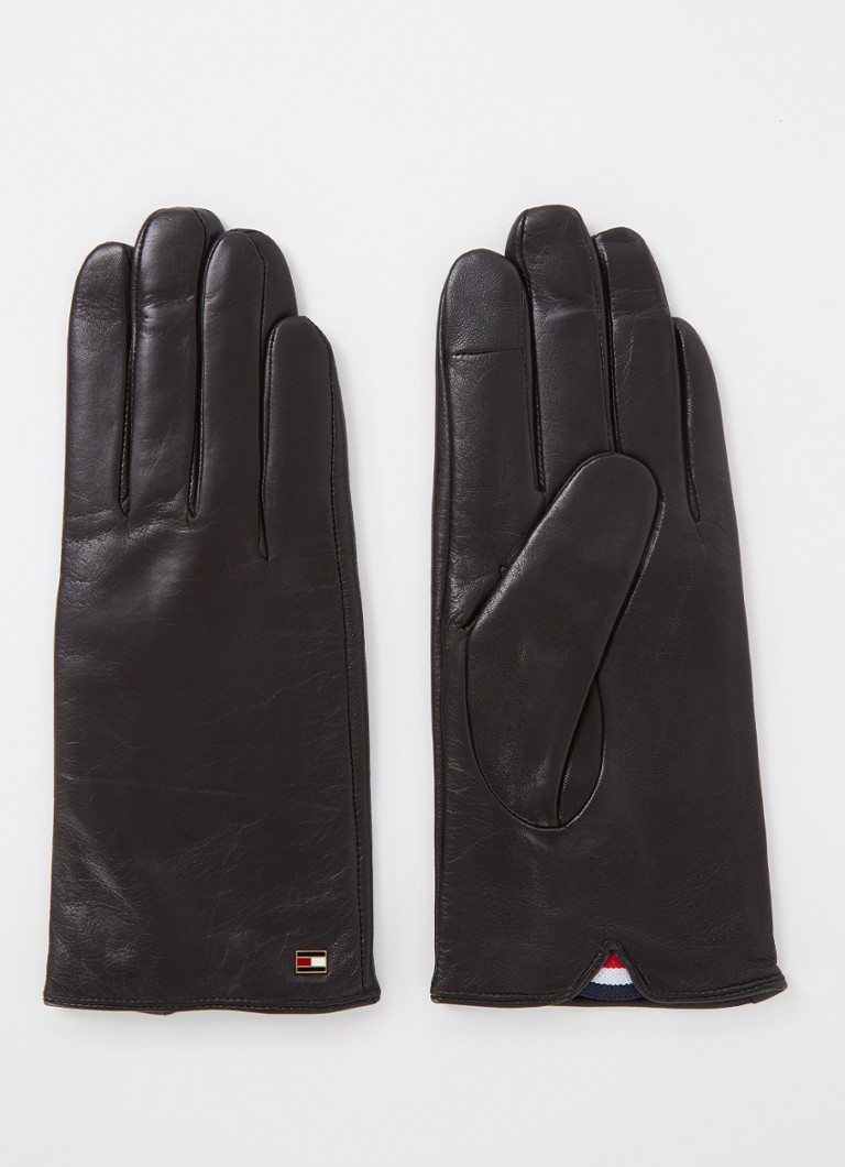 Tommy Hilfiger - Handschoenen van leer - Zwart