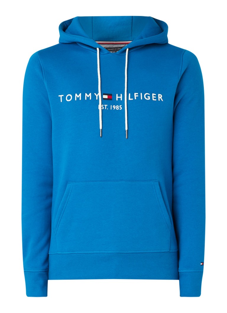 Neem de telefoon op Assimileren postkantoor Tommy Hilfiger Hoodie met logoborduring • Blauw • deBijenkorf.be