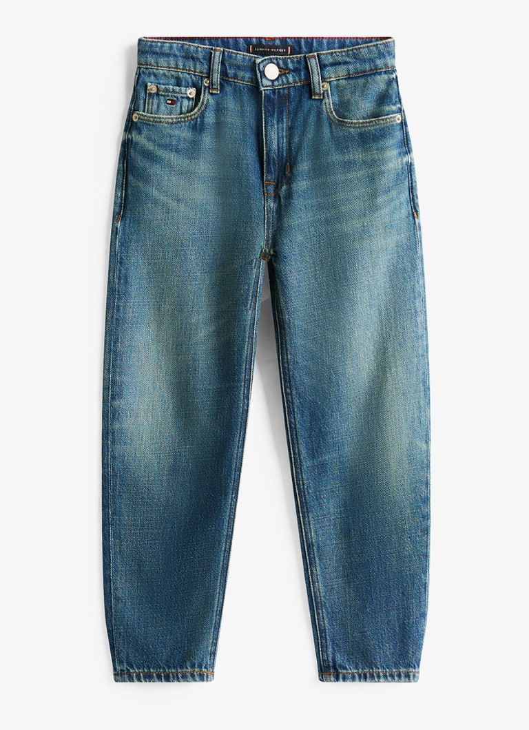 Tommy Hilfiger - Loose fit jeans met borduring - Indigo