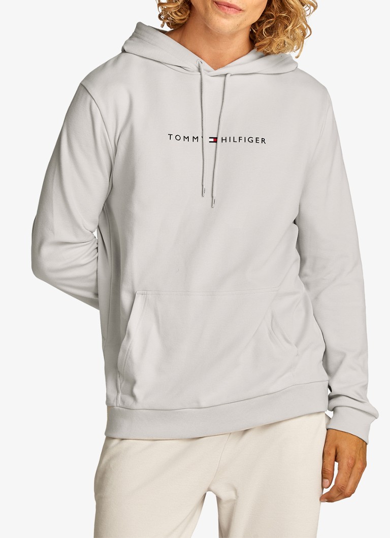 Tommy Hilfiger - Lounge hoodie met logo - Lichtgrijs